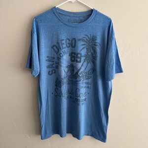 Vintage Men’s Fifth Foundation Beach T Shirt - Large Blue